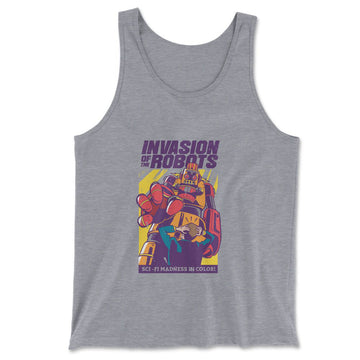 Invasion Of The Robots Men/Unisex Tank in Athletic Heather color